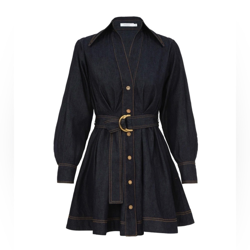 Zimmermann DENIM MINI SHIRT DRESS - Picture 5 of 10